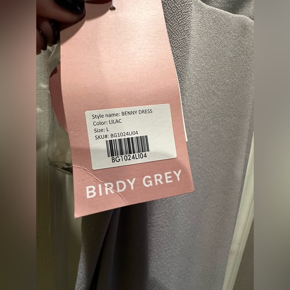 Birdy Grey BENNY DRESS CREPE Lilac Large NEW NWT BRIDESMAID WEDDING - Picture 4 of 9